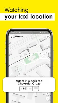 Omega taxi service android App screenshot 2